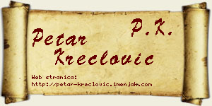 Petar Kreclović vizit kartica